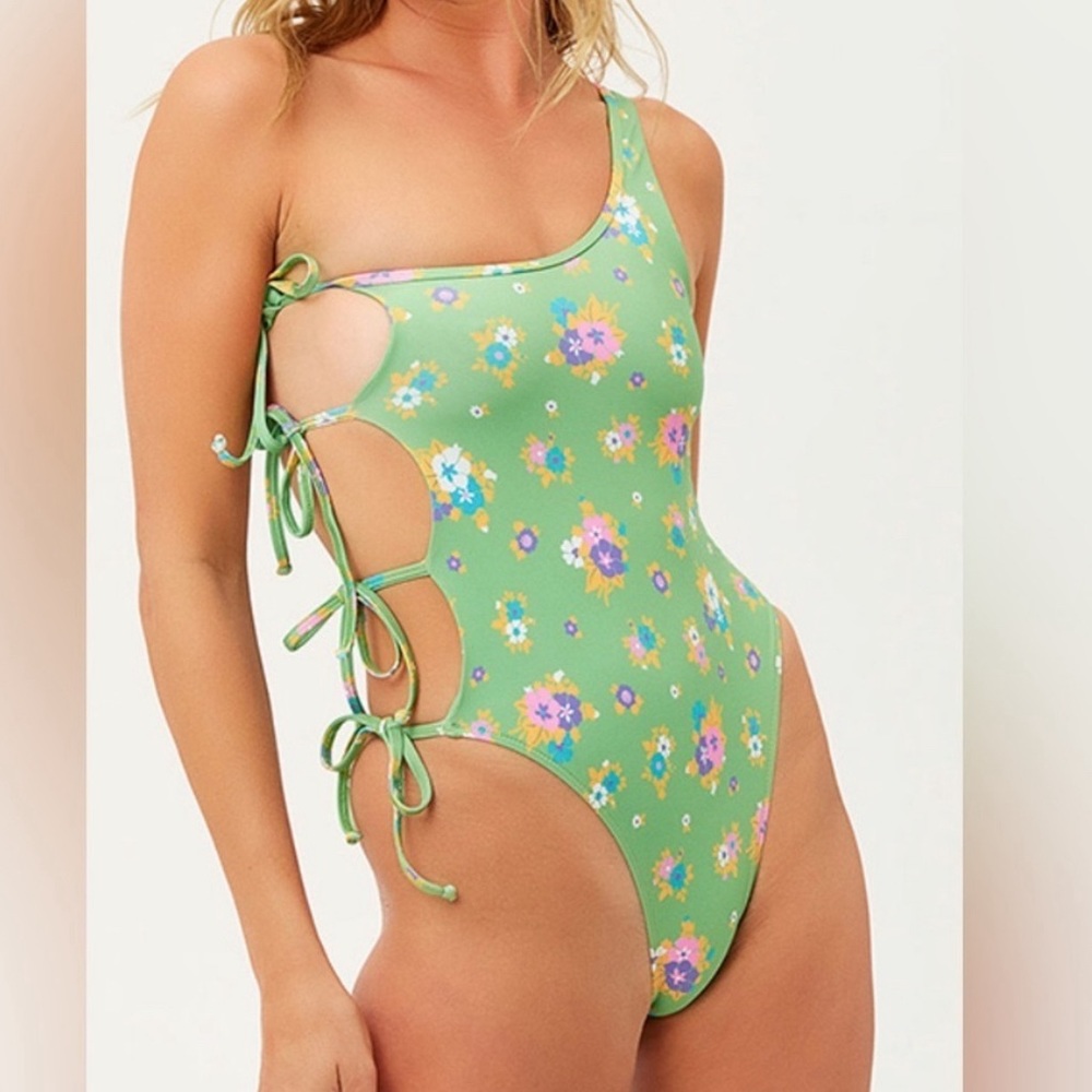 NWT Frankie’s Bikinis Floral One Piece